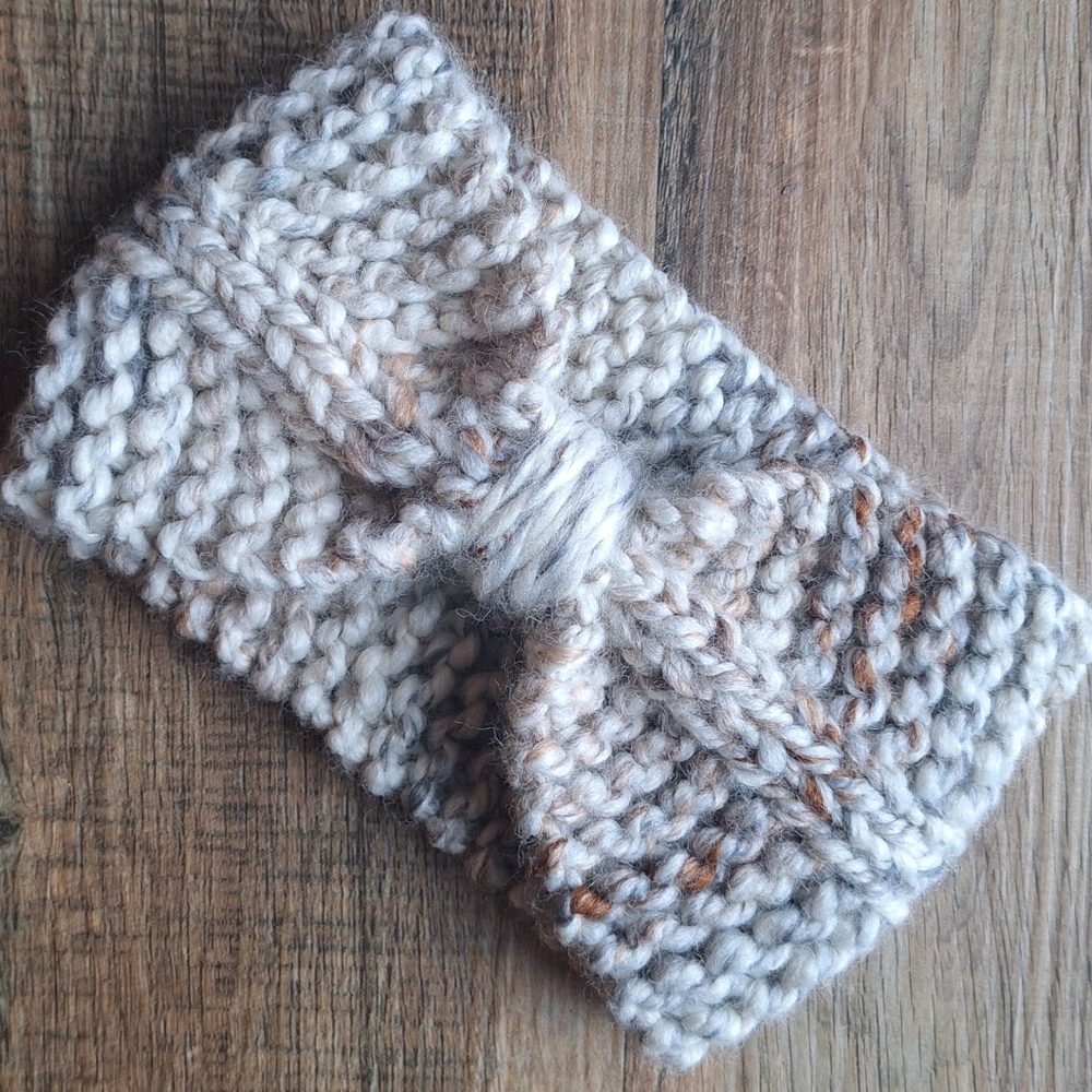 Handmade Toddler Chunky Headband in Neutral Tones